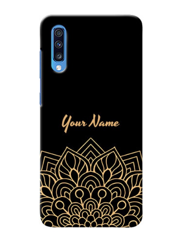 Custom Galaxy A70 Back Covers: Golden mandala Design