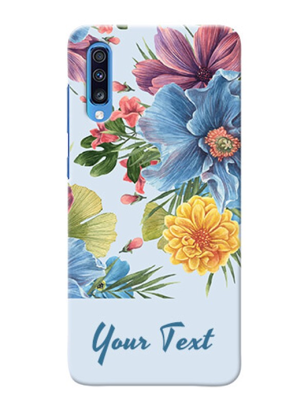 Custom Galaxy A70 Custom Phone Cases: Stunning Watercolored Flowers Painting Design