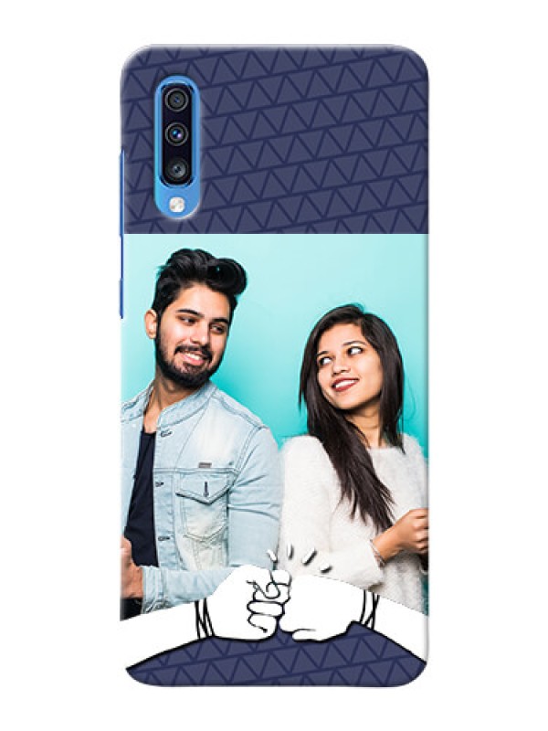 Custom Galaxy A70s Mobile Covers Online with Best Friends Design  