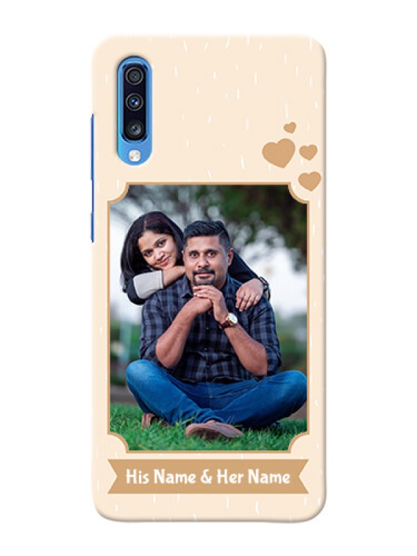 Custom Galaxy A70s mobile phone cases with confetti love design 