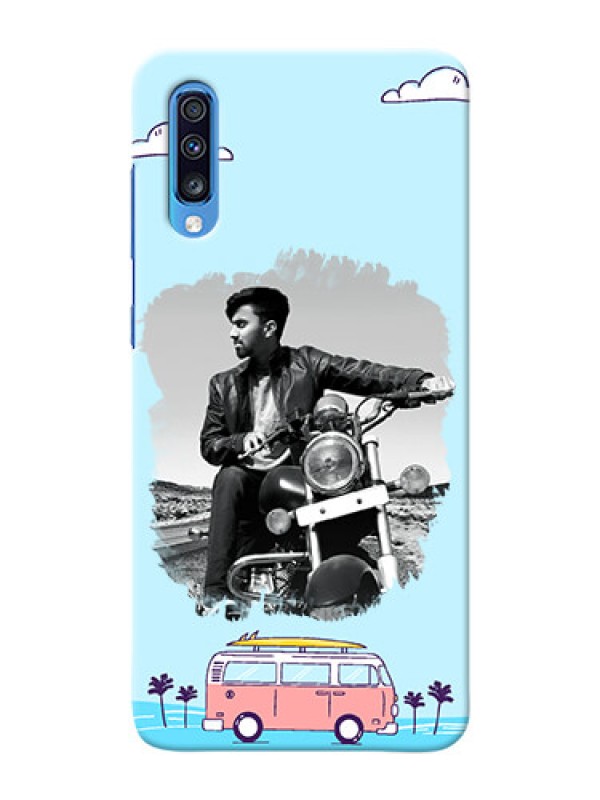 Custom Galaxy A70s Mobile Covers Online: Travel & Adventure Design