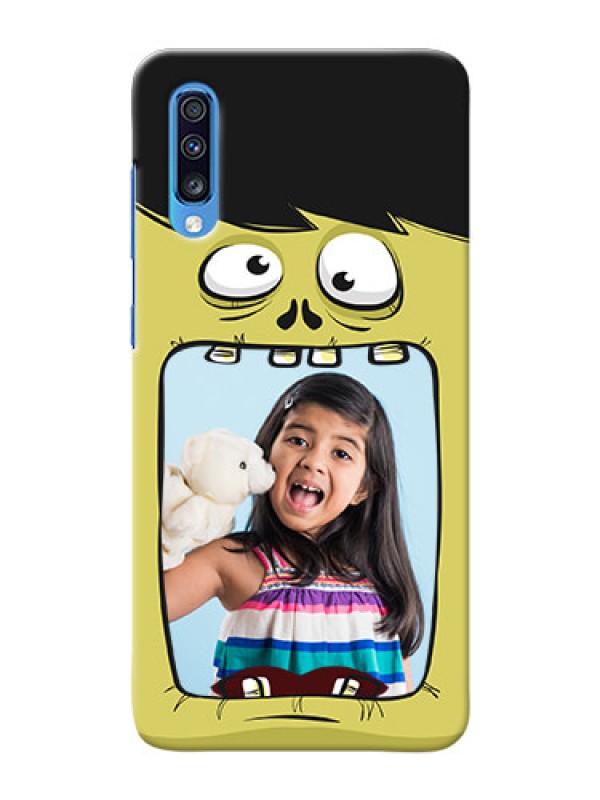 Custom Galaxy A70s Mobile Covers: Cartoon monster back case Design