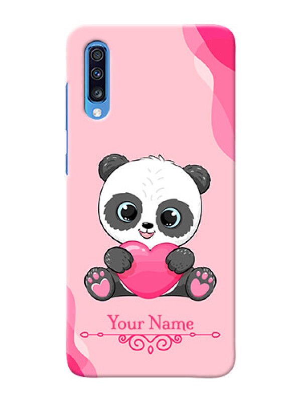 Custom Galaxy A70S Mobile Back Covers: Cute Panda Design