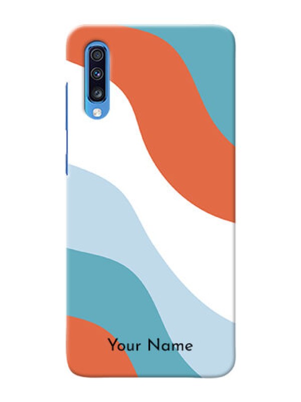 Custom Galaxy A70S Mobile Back Covers: coloured Waves Design