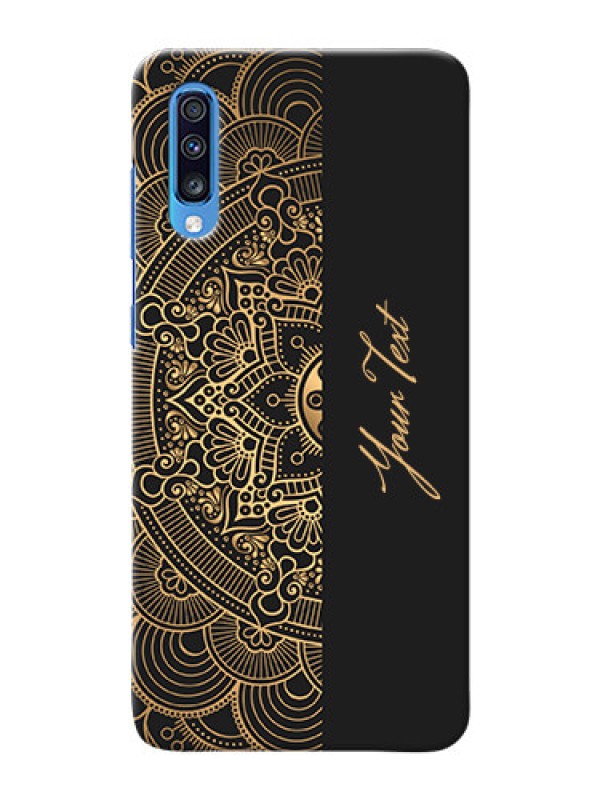 Custom Galaxy A70S Back Covers: Mandala art with custom text Design