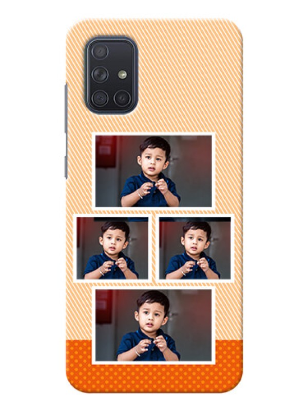 Custom Galaxy A71 Mobile Back Covers: Bulk Photos Upload Design