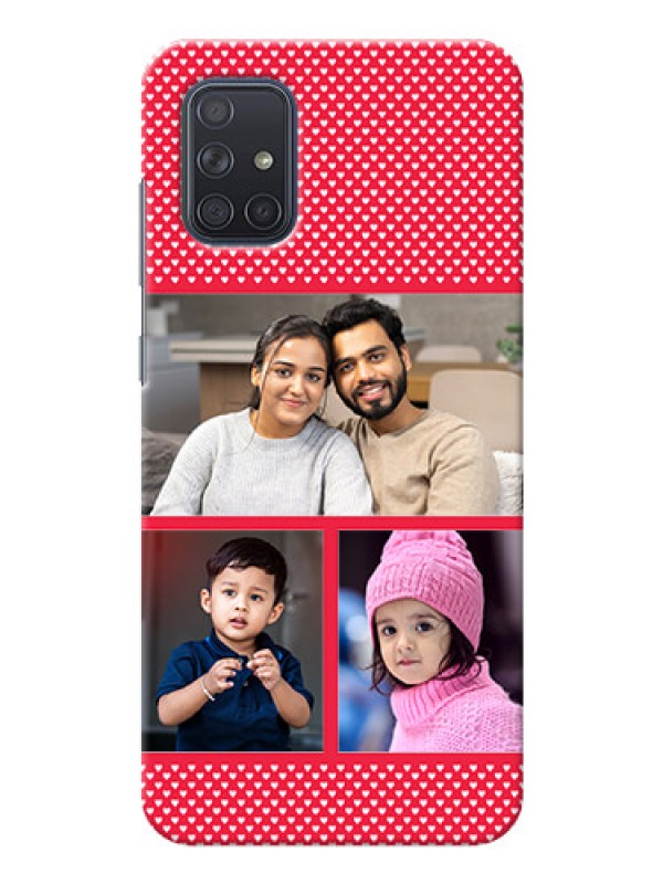 Custom Galaxy A71 mobile back covers online: Bulk Pic Upload Design