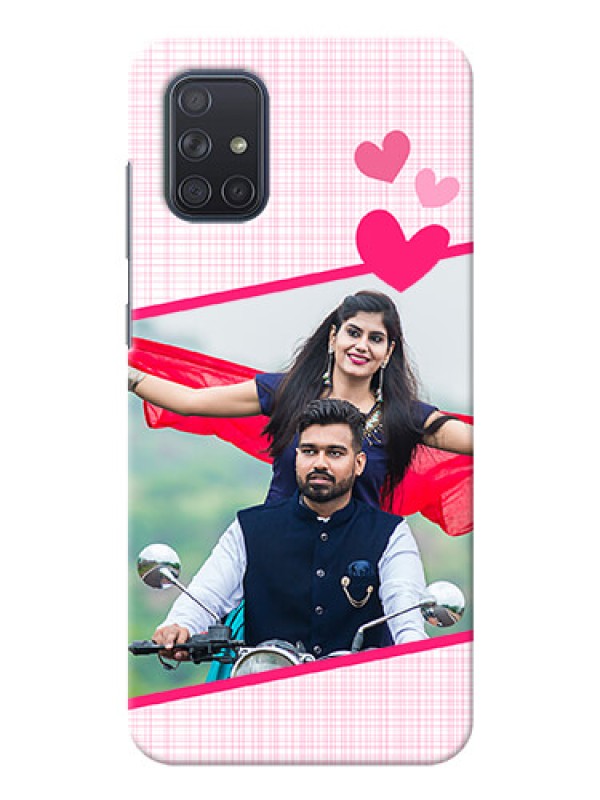 Custom Galaxy A71 Personalised Phone Cases: Love Shape Heart Design