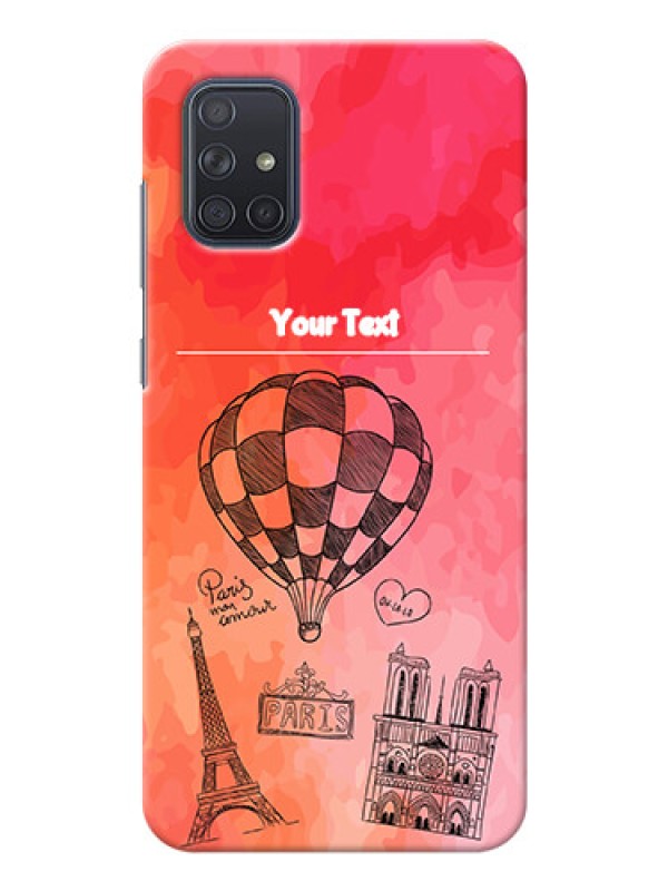 Custom Galaxy A71 Personalized Mobile Covers: Paris Theme Design
