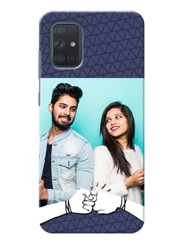 Custom Galaxy A71 Mobile Covers Online with Best Friends Design  
