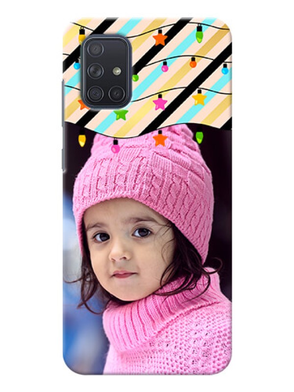 Custom Galaxy A71 Personalized Mobile Covers: Lights Hanging Design