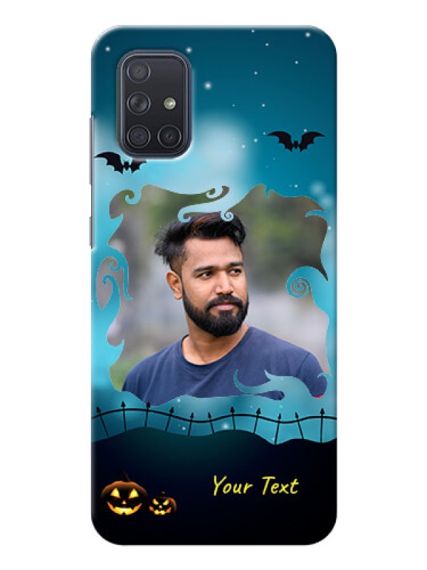 Custom Galaxy A71 Personalised Phone Cases: Halloween frame design