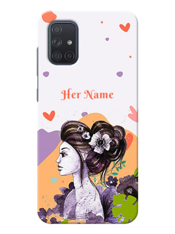 Custom Galaxy A71 Custom Mobile Case with Woman And Nature Design