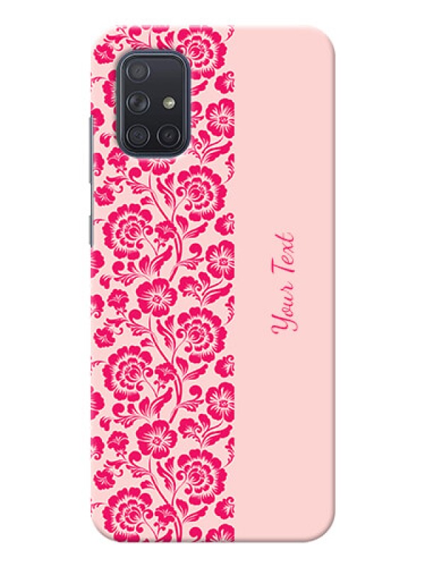 Custom Galaxy A71 Phone Back Covers: Attractive Floral Pattern Design