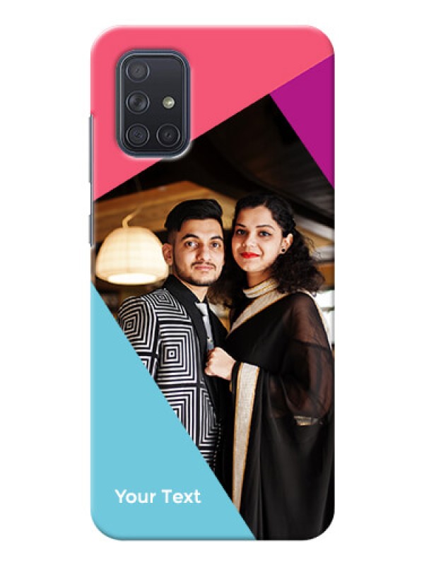 Custom Galaxy A71 Custom Phone Cases: Stacked Triple colour Design