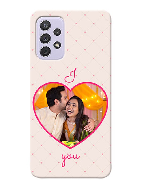 Custom Galaxy A72 Personalized Mobile Covers: Heart Shape Design