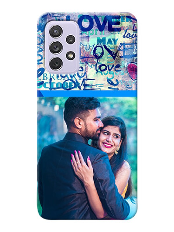 Custom Galaxy A72 Mobile Covers Online: Colorful Love Design