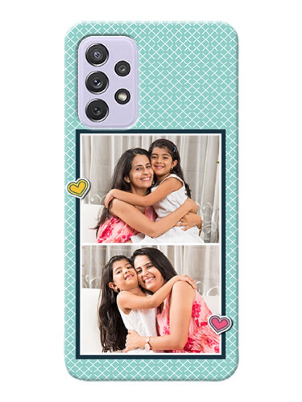 Custom Galaxy A72 Custom Phone Cases: 2 Image Holder with Pattern Design