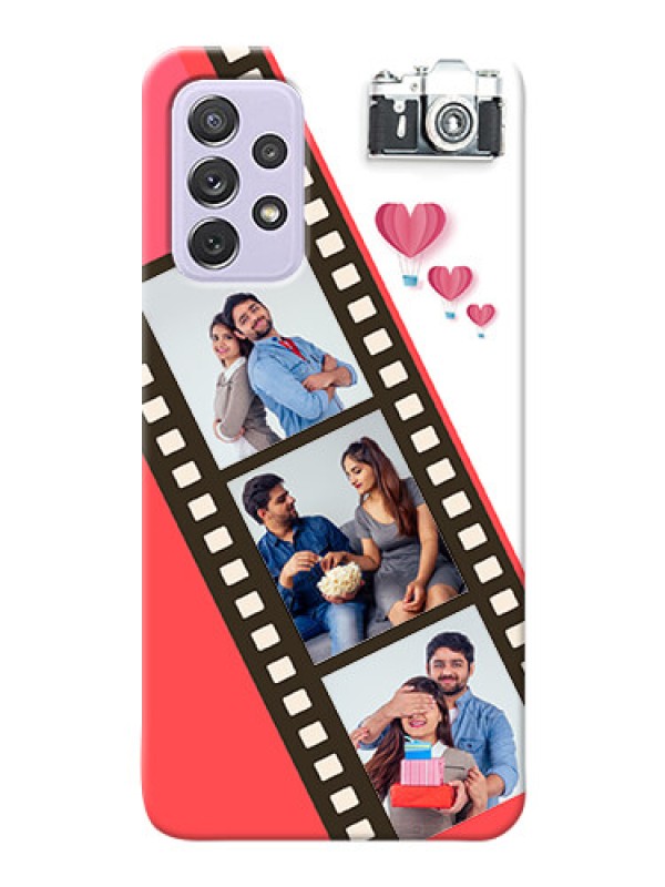 Custom Galaxy A72 custom phone covers: 3 Image Holder with Film Reel