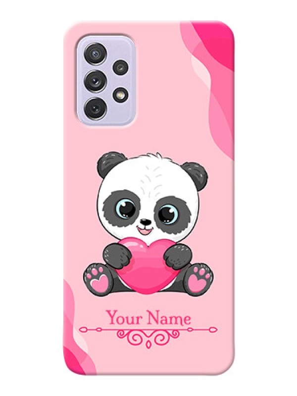 Custom Galaxy A72 Mobile Back Covers: Cute Panda Design