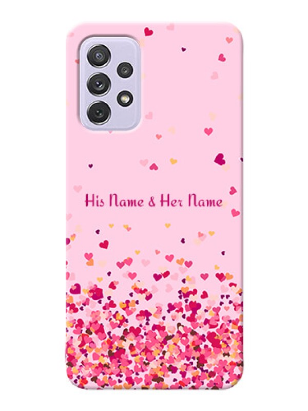Custom Galaxy A72 Phone Back Covers: Floating Hearts Design