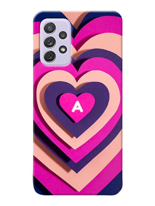Custom Galaxy A72 Custom Mobile Case with Cute Heart Pattern Design