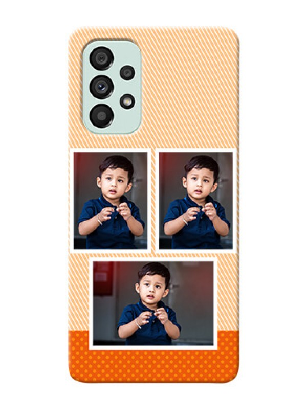 Custom Galaxy A73 5G Mobile Back Covers: Bulk Photos Upload Design