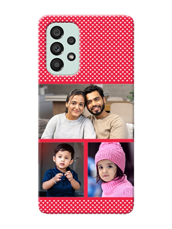 Custom Galaxy A73 5G mobile back covers online: Bulk Pic Upload Design