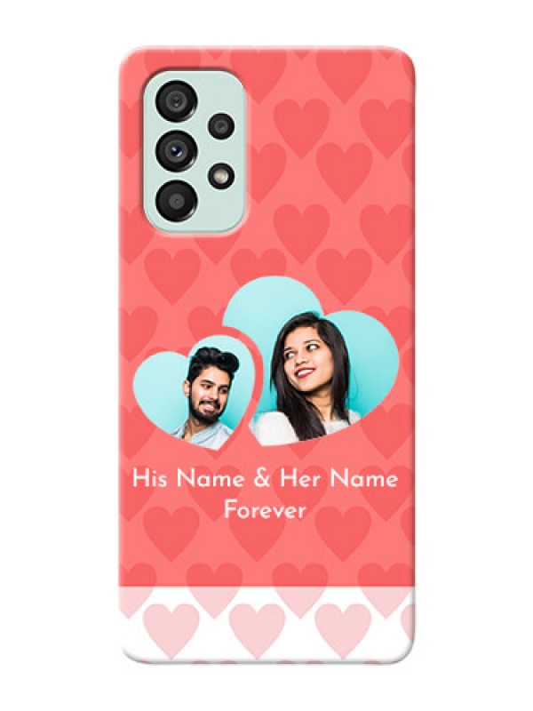 Custom Galaxy A73 5G personalized phone covers: Couple Pic Upload Design