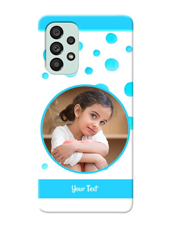 Custom Galaxy A73 5G Custom Phone Covers: Blue Bubbles Pattern Design