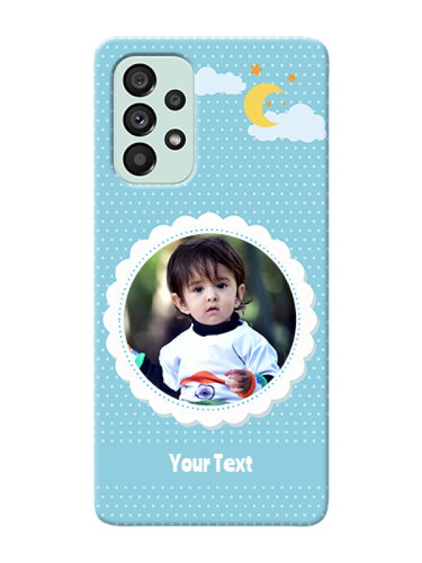 Custom Galaxy A73 5G mobile cases online: violet Pattern Design