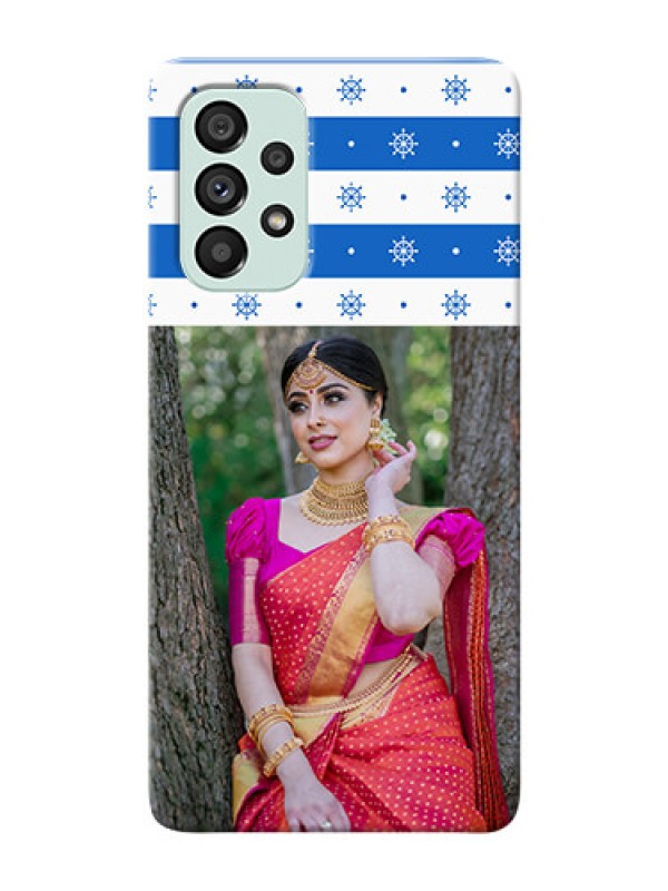 Custom Galaxy A73 5G custom mobile covers: Snow Pattern Design