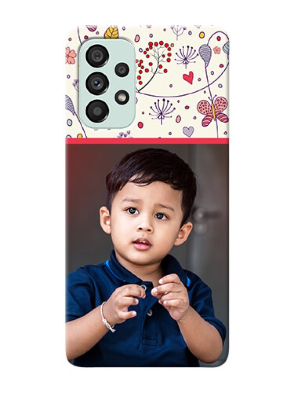 Custom Galaxy A73 5G phone back covers: Premium Floral Design