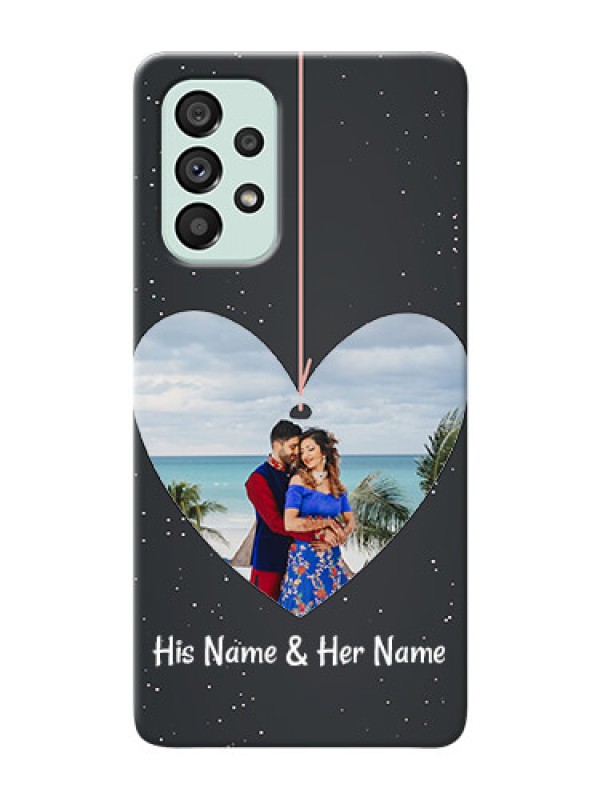 Custom Galaxy A73 5G custom phone cases: Hanging Heart Design