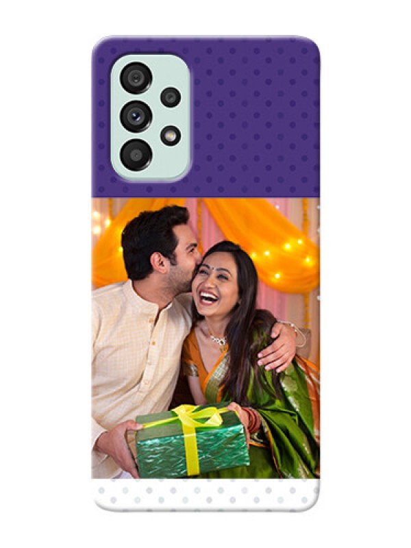 Custom Galaxy A73 5G mobile phone cases: Violet Pattern Design