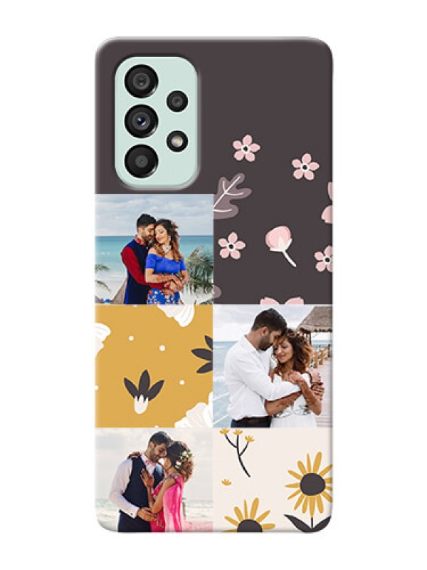 Custom Galaxy A73 5G phone cases online: 3 Images with Floral Design