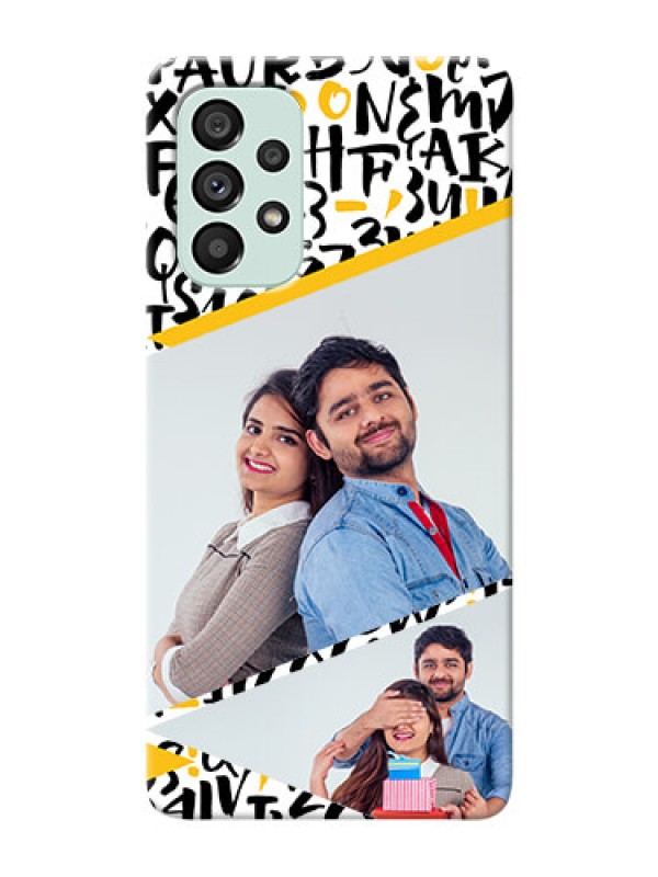 Custom Galaxy A73 5G Phone Back Covers: Letters Pattern Design