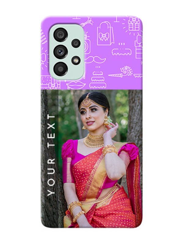 Custom Galaxy A73 5G Personalized Phone Cases: Birthday Icons Design