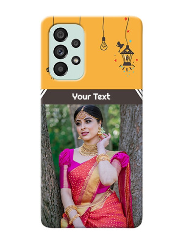 Custom Galaxy A73 5G custom back covers with Family Picture and Icons 