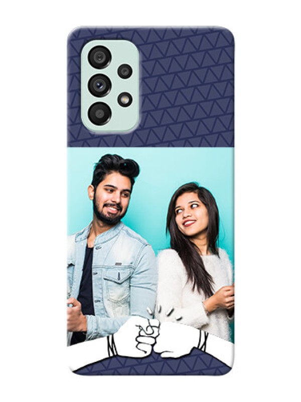 Custom Galaxy A73 5G Mobile Covers Online with Best Friends Design 