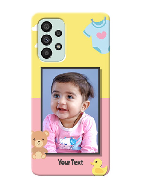 Custom Galaxy A73 5G Back Covers: Kids 2 Color Design