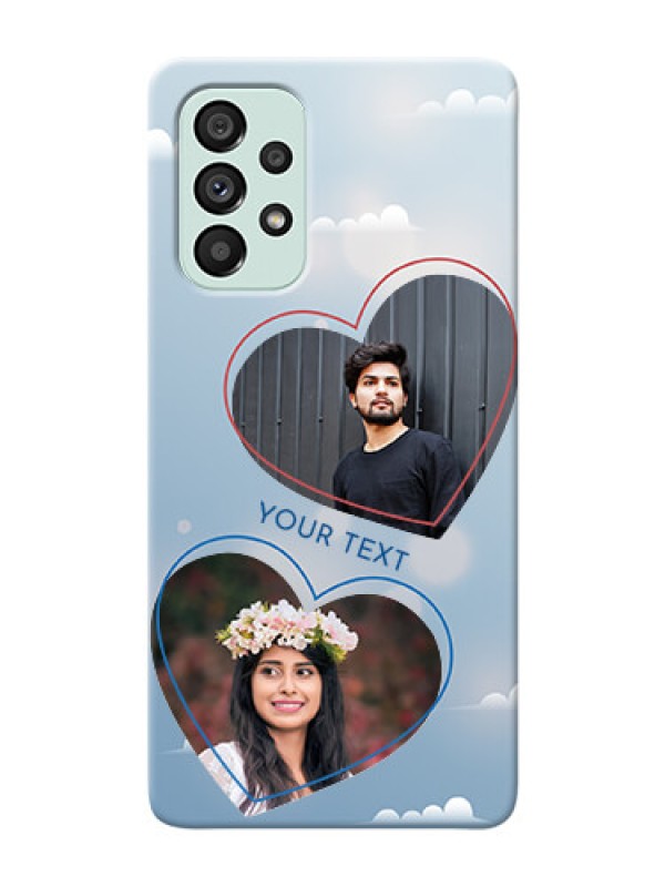 Custom Galaxy A73 5G Phone Cases: Blue Color Couple Design 