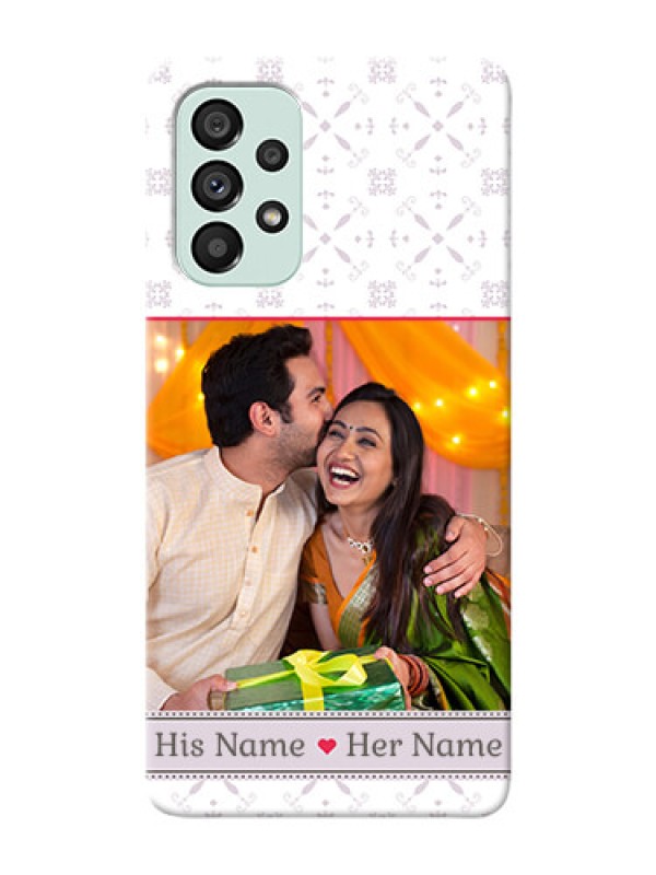 Custom Galaxy A73 5G Phone Cases with Photo and Ethnic Design