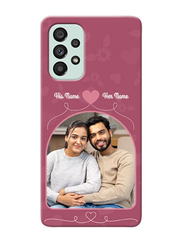 Custom Galaxy A73 5G mobile phone covers: Love Floral Design