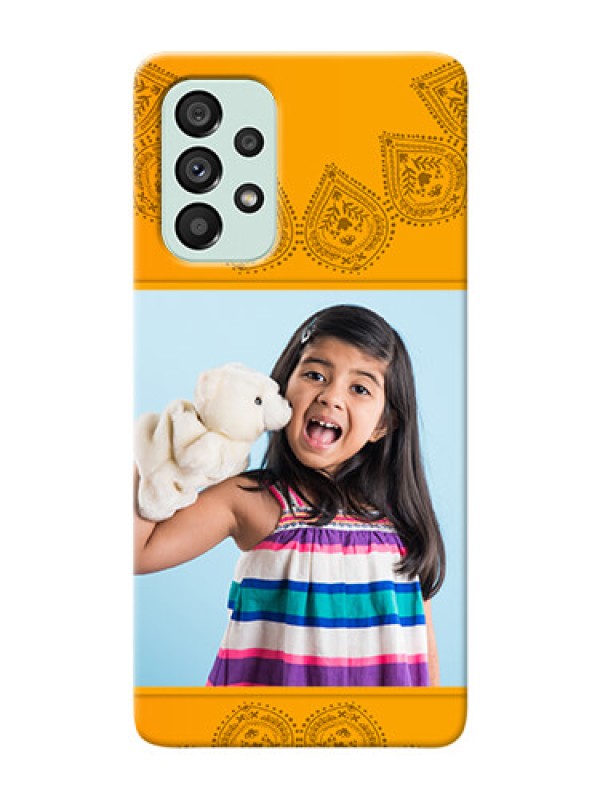 Custom Galaxy A73 5G custom mobile back covers: Photo Wedding Design 