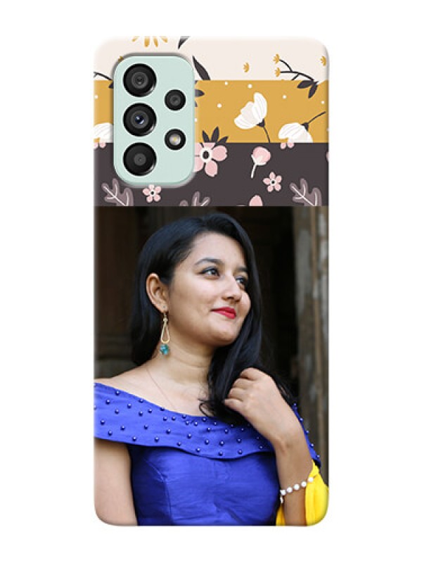 Custom Galaxy A73 5G mobile cases online: Stylish Floral Design