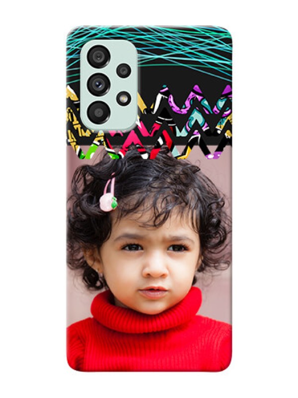 Custom Galaxy A73 5G personalized phone covers: Neon Abstract Design