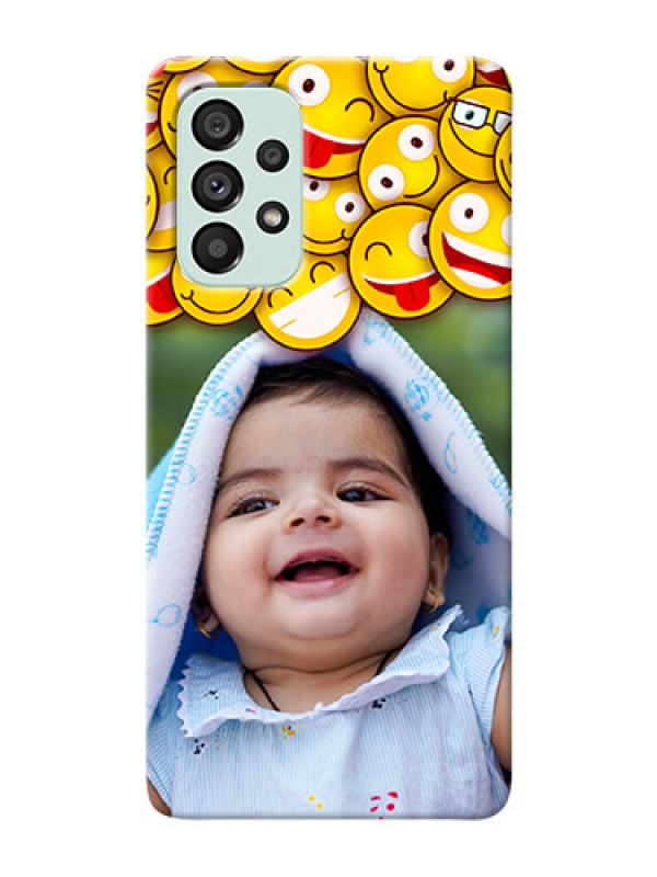 Custom Galaxy A73 5G Custom Phone Cases with Smiley Emoji Design