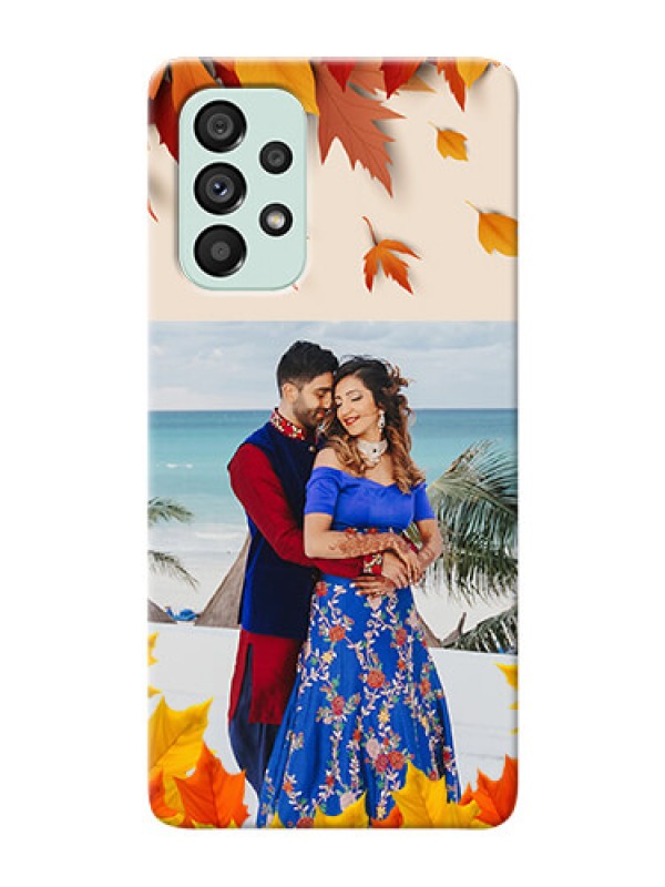 Custom Galaxy A73 5G Mobile Phone Cases: Autumn Maple Leaves Design
