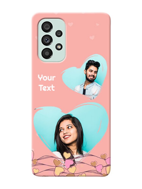 Custom Galaxy A73 5G customized phone cases: Love Doodle Design